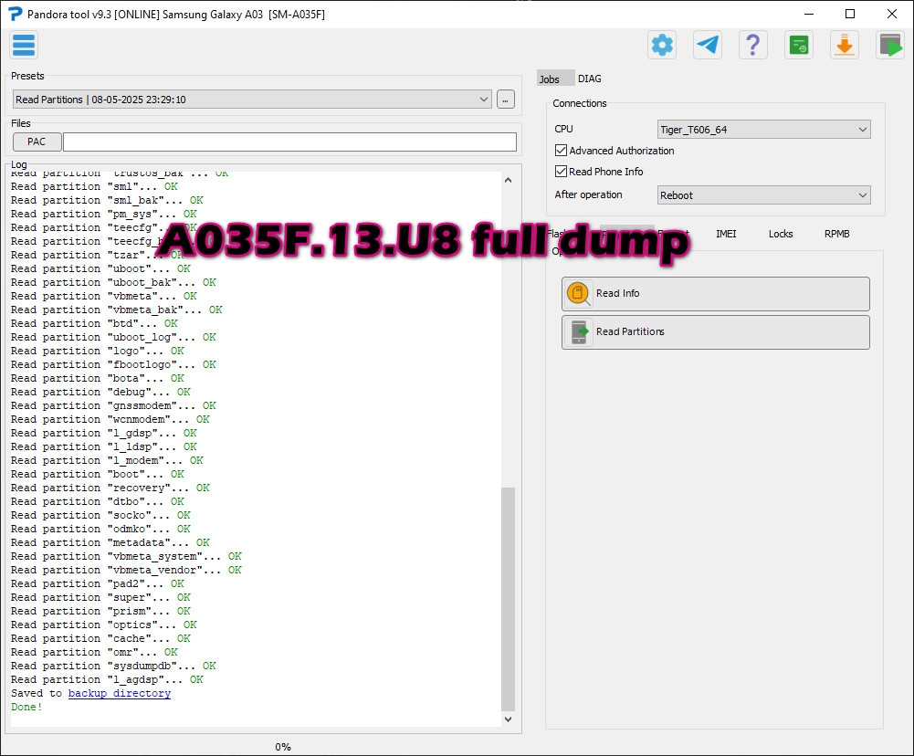 A035F_13_U8 full dump pandora