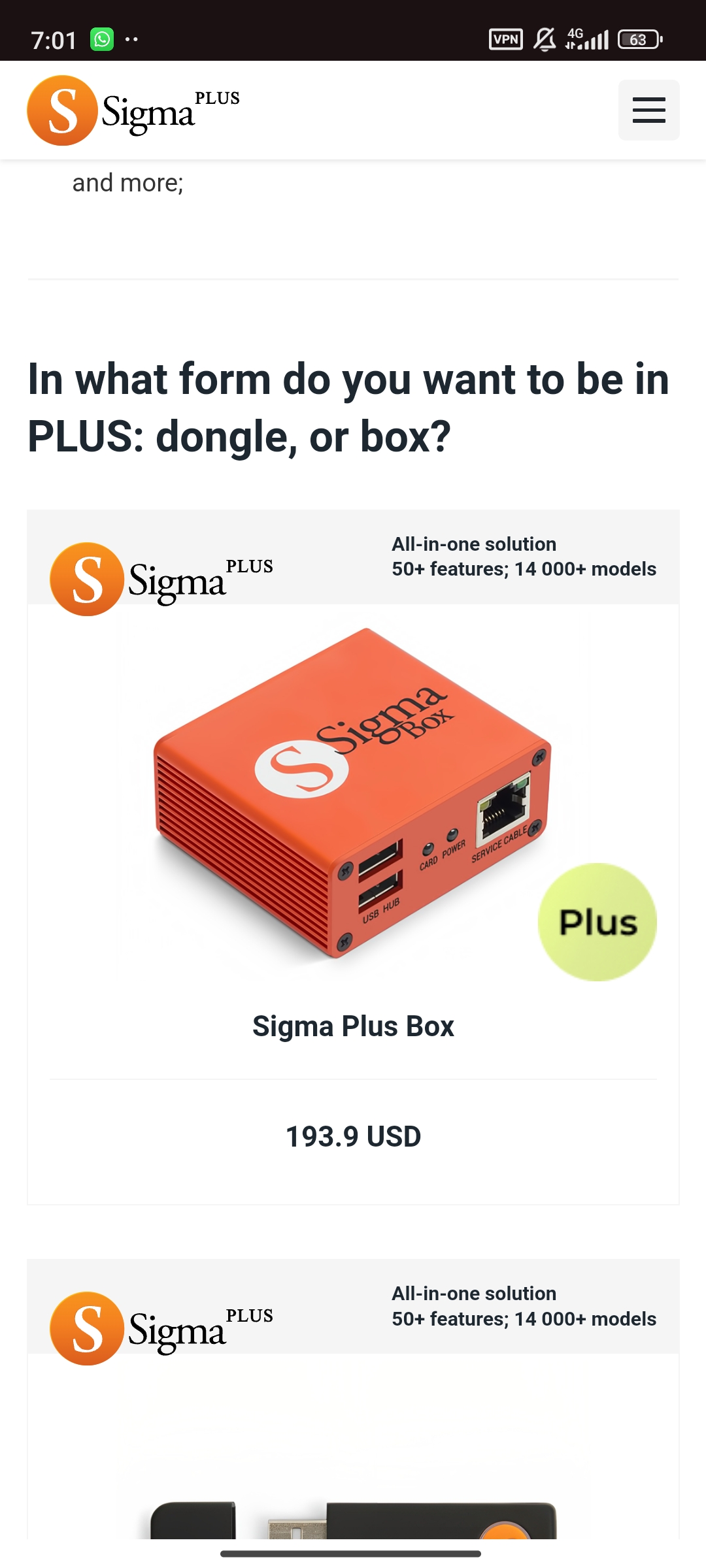 Sigma plus