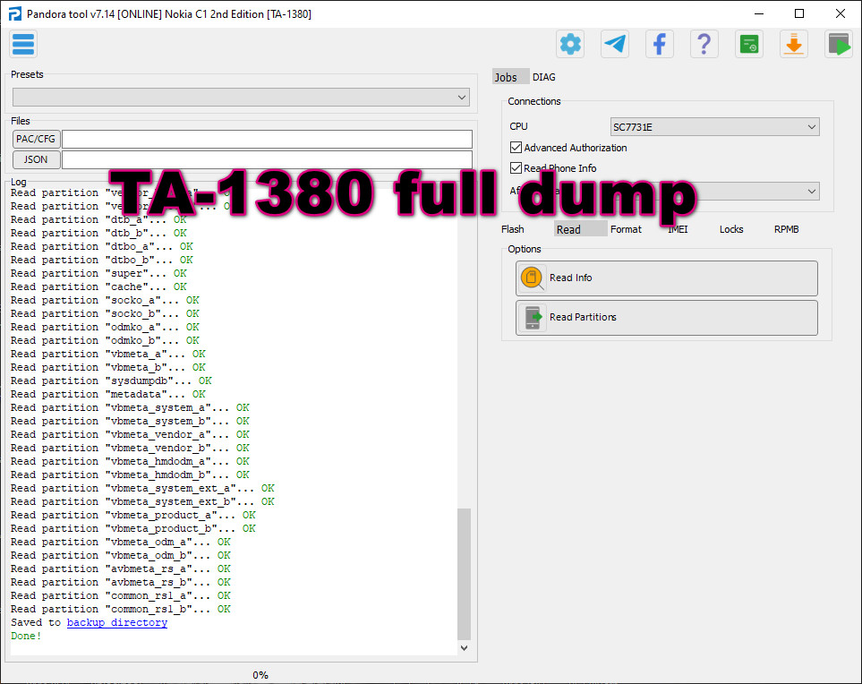 TA-1380 full dump pandora