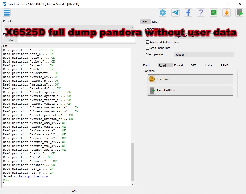X6525D full dump pandora