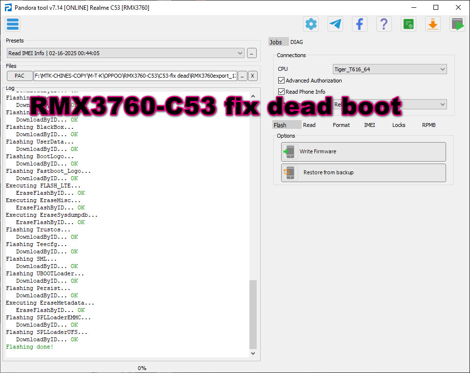 RMX3760-C53 fix dead boot