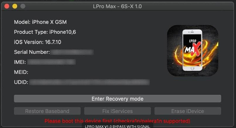 LPro Max iPhone 7/7+ - iOS 15 till iOS17 (Windows Tool + Mac tool) - INSTANT