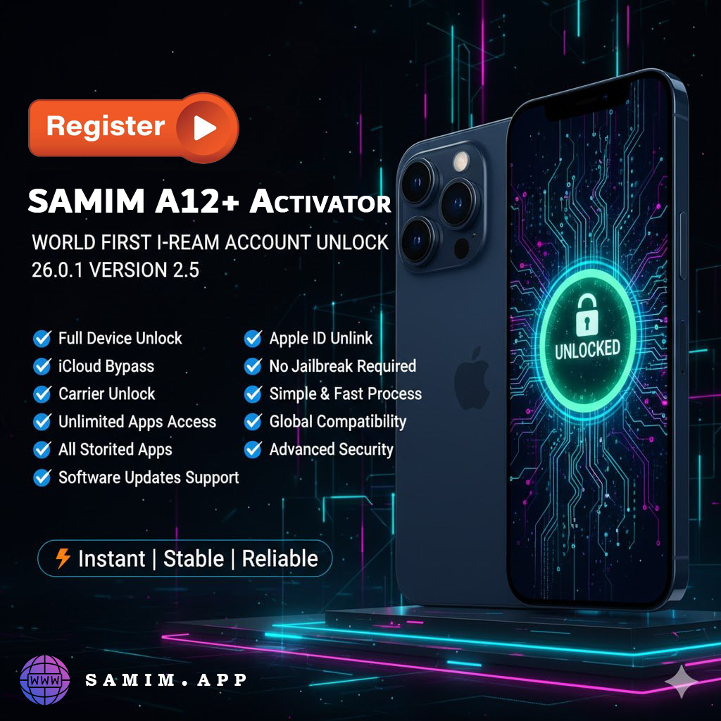 📲SAMIM ACTIVATOR +A12 BYPASS 11 - 17 Pro Max Supported 📲