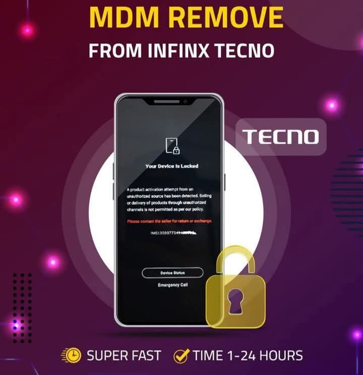 🔓 خدمة إزالة قفل MDM لهواتف TECNO و INFINIX عبر IMEI ✅ TECNO & INFINIX MDM UNLOCK BY IMEI