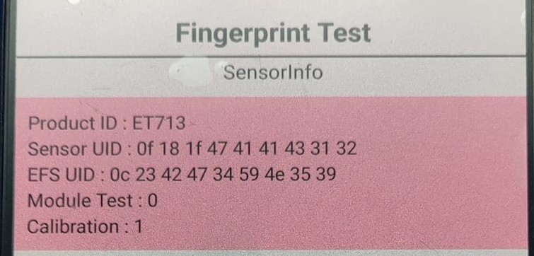 fingerprint calibration