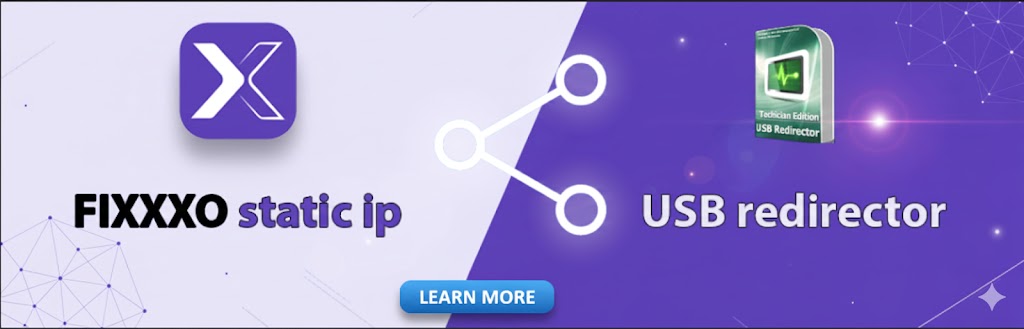 usb redirector with static IP BY FIXXXO.COM